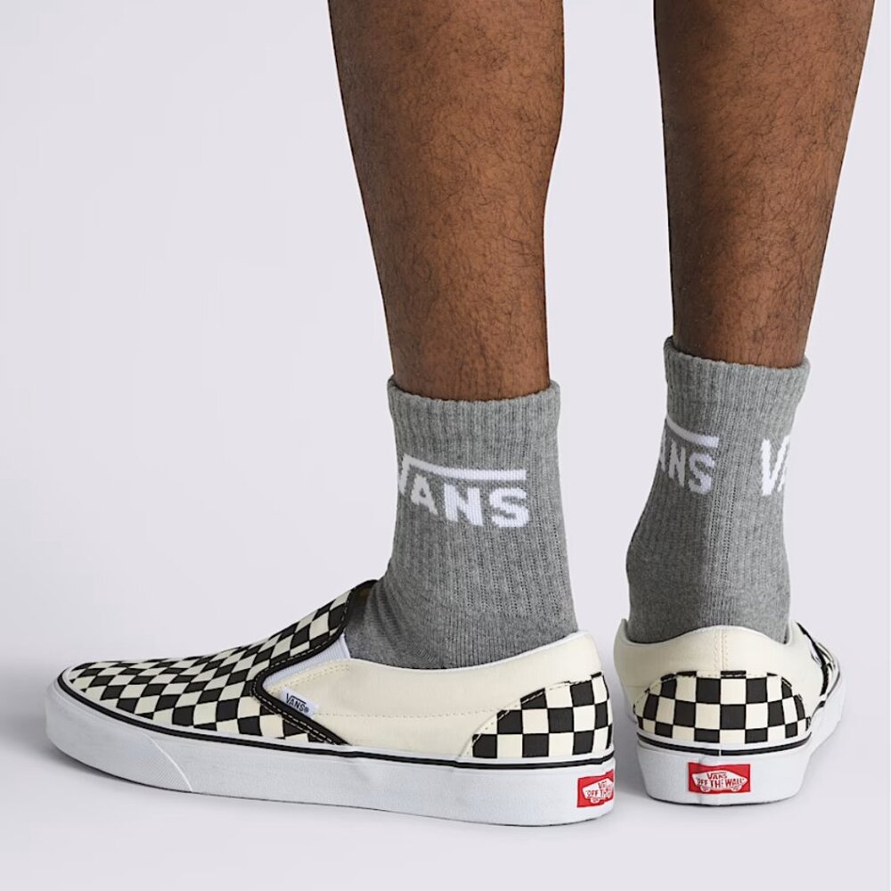 VANS Classic Half Crew Socks 3-Pack Heather Grey size 6.5 - 9 - Picture 2 of 2